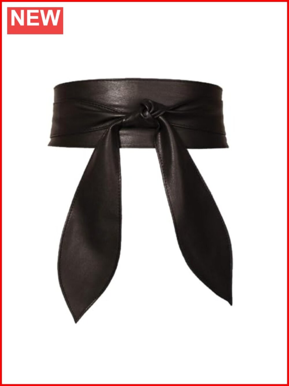 Faux Leather Wide Obi Belt Wrap Tie Waist for Dress